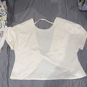 White adidas workout top